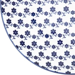 Talerz Navia Obiadowy Granatowy W Kwiatuszki 27 Cm