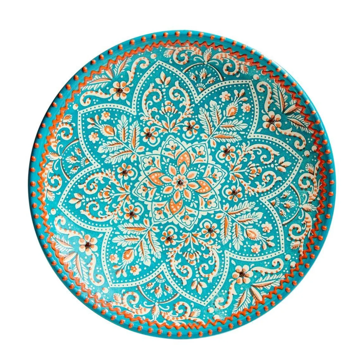 Talerz Sandos Turkusowo-Pomaranczowy 27 Cm