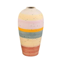 Wazon Maasai Ceramiczny W Kolorowe Pasy 14X14X26 Cm