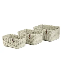 Zestaw Koszy Dekoracyjnych Desma 3 Szt. 25X19X12 Cm 22X17X11 Cm 20X15X10 Cm