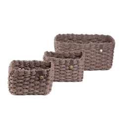 Zestaw Koszy Dekoracyjnych Vimet 3 Szt. 25X19X12 Cm 18X13X10 Cm 18X13X10 Cm