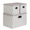 Zestaw Koszy Do Przechowywania Nola Bezowych 1X39X27X17 Cm 2X18X26X17 Cm