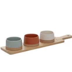 Zestaw Miseczek Comida Z Podstawka 48X12 Cm