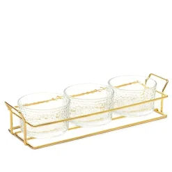 Zestaw Miseczek Serene Transparentnych Na Stojaku, 3 Szt. 31 X10 Cm