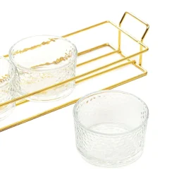 Zestaw Miseczek Serene Transparentnych Na Stojaku, 3 Szt. 31 X10 Cm