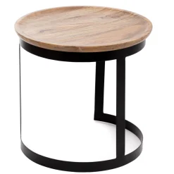 Zestaw Stolikow Kawowych Harvey Drewnianych 53X51/43X43 Cm