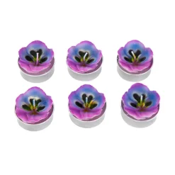Zestaw Swiec Floral Aura 6 Szt. Fiolki 126 G