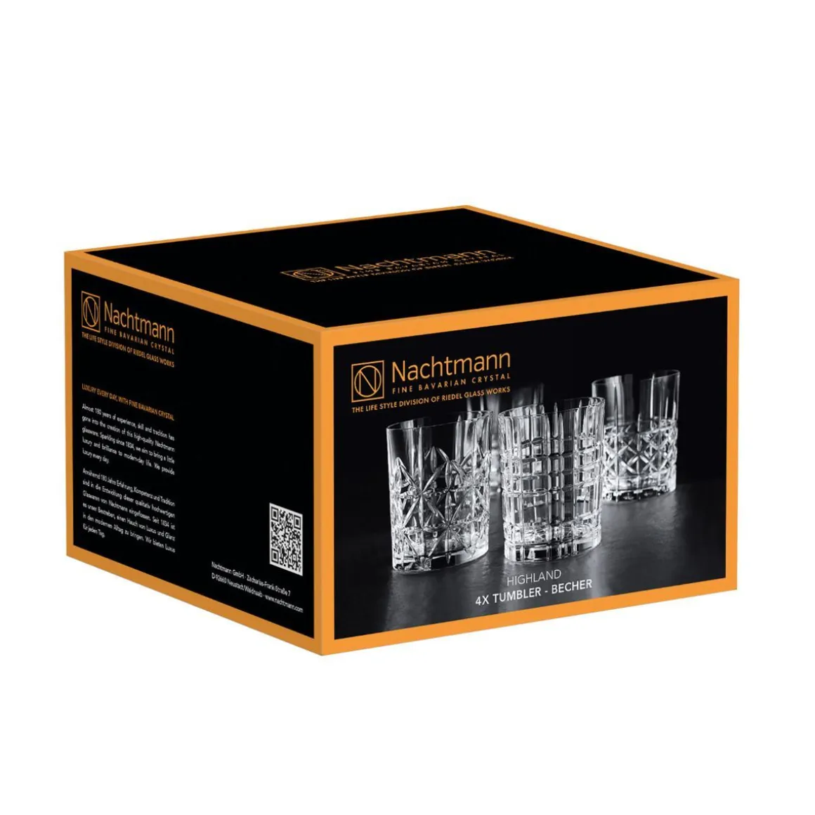 Zestaw Szklanek Highland Do Whisky Tumbler 4 Szt. 0,345 L
