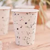 Zestaw Terrazzo Kubkow Papierowych 250 Ml 8 Szt.